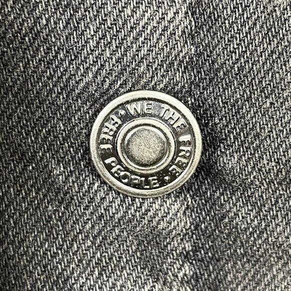 FREE PEOPLE We The Free NEW Jolene Trucker Jacket NEW Washed Black Size S - Picture 10 of 16